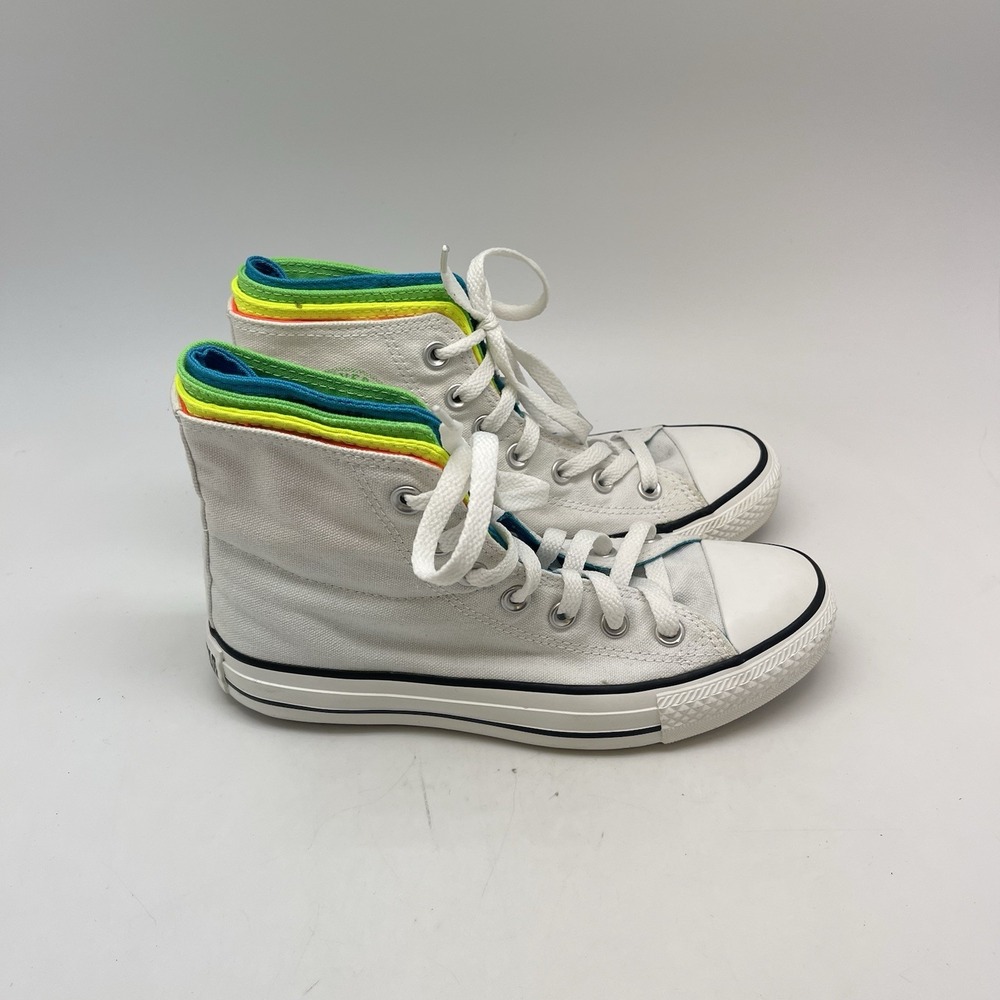 Converse‎ Chuck Taylor Sneakers Womens 6 Quad Fold Hi White Causal Shoes 137560C